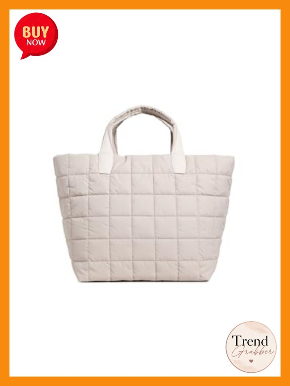 Recycled Nylon Weekender Tote with Faux Leather Trim, Adjustable Strap, Zip